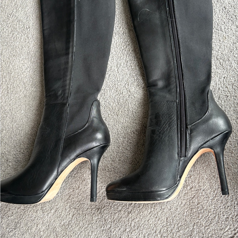 White House Black Market Black Heeled Boots
